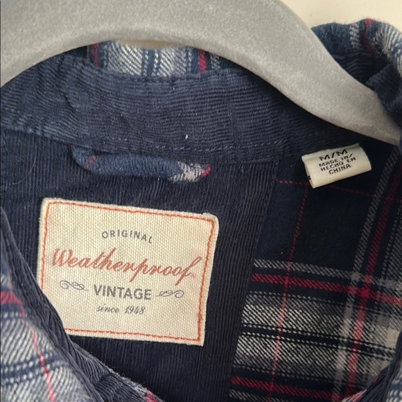 Weatherproof Navy Plaid Men's Shirt - Picture 2 of 3